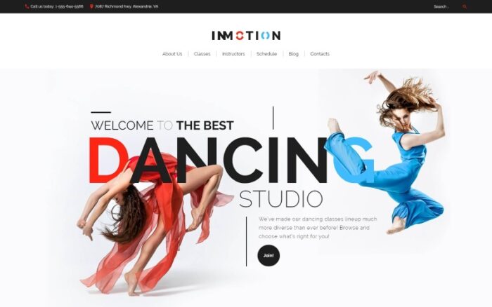 InMotion - Dans Okulu WordPress Teması