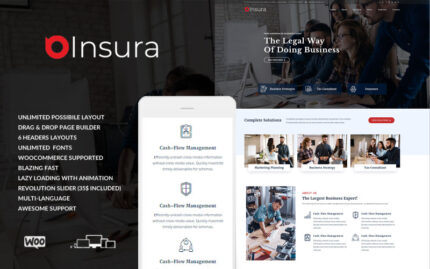 Insura - Finans ve Sigorta Hizmetleri WordPress Temaları