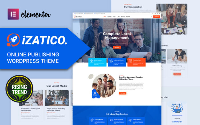 Izatico Pazarlama ve Yayın Şirketleri WordPress Teması