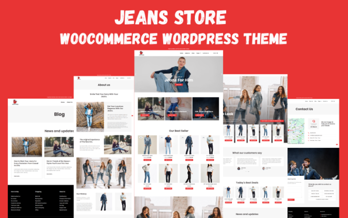 Jeans Mağazası WooCommerce WordPress Teması