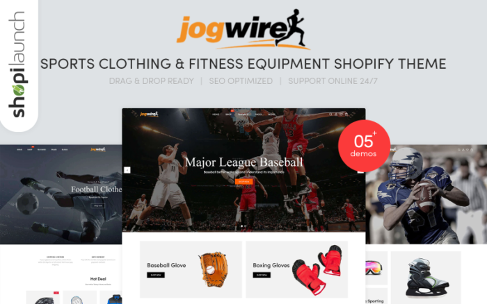 Jogwire - Spor Kıyafetleri ve Fitness Ekipmanları Shopify Teması