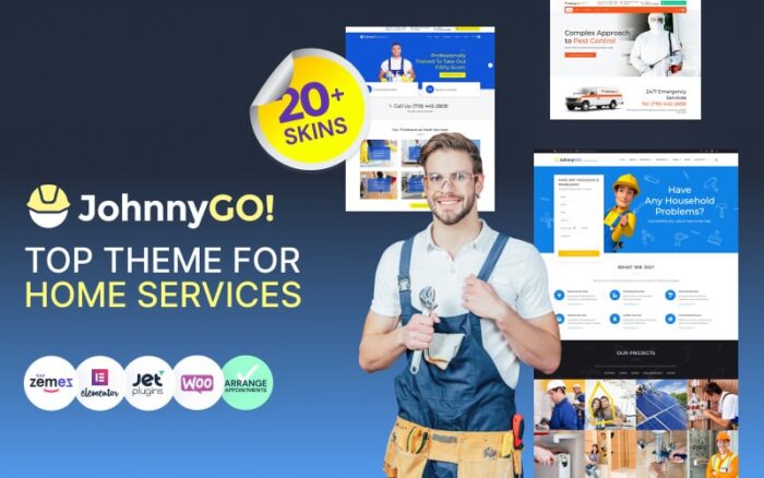 JohnnyGo - Çok Amaçlı Ev Hizmetleri WordPress Teması