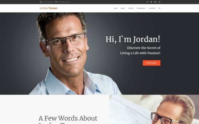 Jordan Turner - Life Coaching WordPress Teması