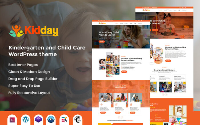 kidday - Anaokulu ve Çocuk Bakımı WordPress Teması