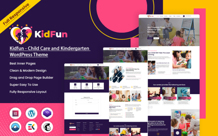 Kidfun - Çocuk Bakımı ve Anaokulu WordPress Teması