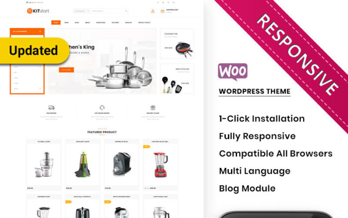 Kitmart - Duyarlı Mutfak Mağazası WooCommerce Teması