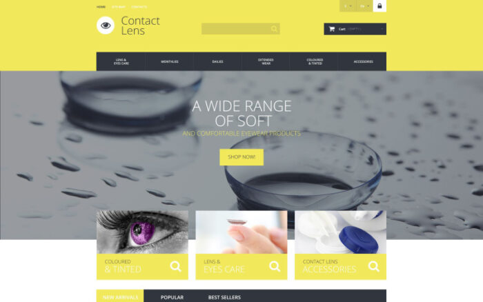 Kontakt Lens Teknolojisi PrestaShop Teması