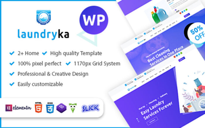 Laundryka - Kuru Temizleme Hizmetleri WordPress Teması