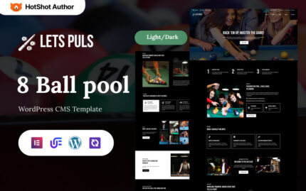 Lets Puls - Bilardo Kulübü WordPress Elementor Teması