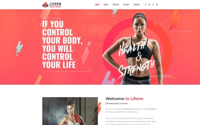 Liform - Crossfit Sport WordPress Elementor Teması