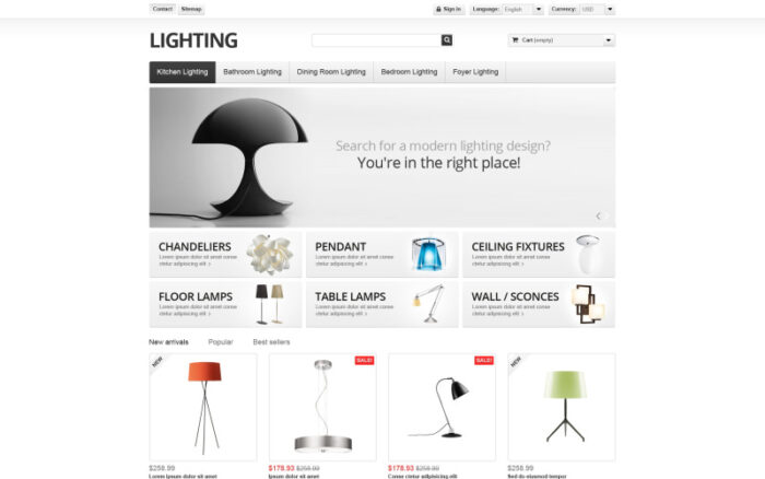 Lighting Interior PrestaShop Teması