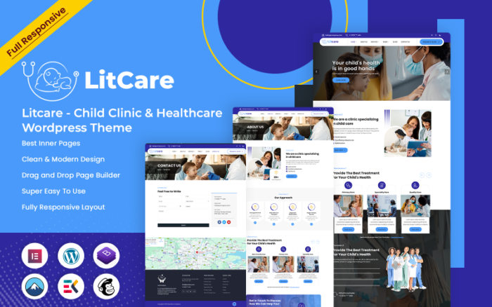 Litcare - Çocuk Kliniği ve Sağlık Wordpress Teması