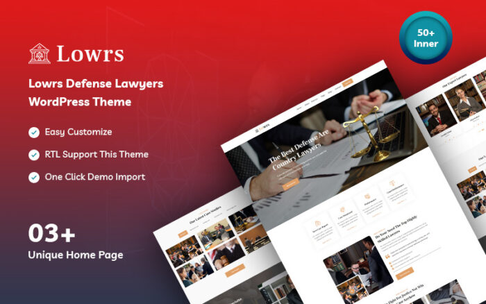 Lowrs - Savunma Avukatları WordPress Teması