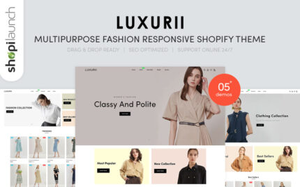 Luxurii - Çok Amaçlı Moda Duyarlı Shopify Teması