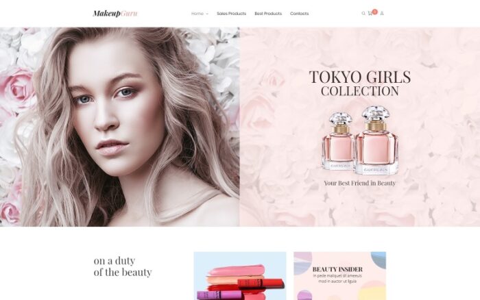 MakeupGuru - Cosmetic Store Elementor WooCommerce Teması