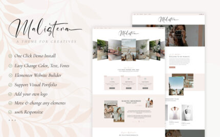 Malistena - Blog ve Fotoğrafçı WP Theme Elementor