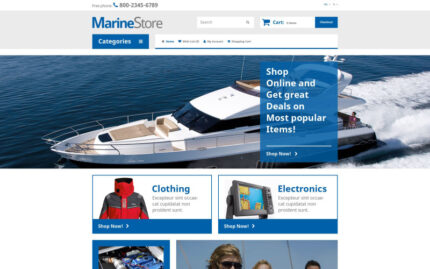 Marine Store OpenCart Şablonu