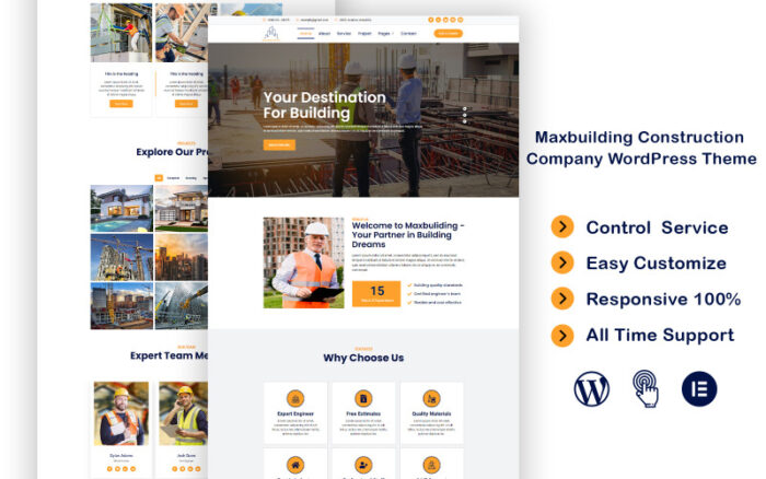 Maxbuilding İnşaat Şirketi WordPress Teması