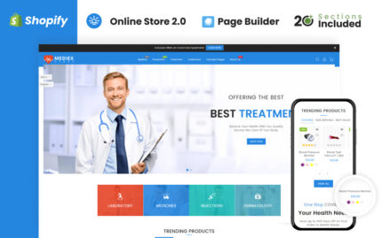 Mediex Health & Medicine Store Shopify Teması