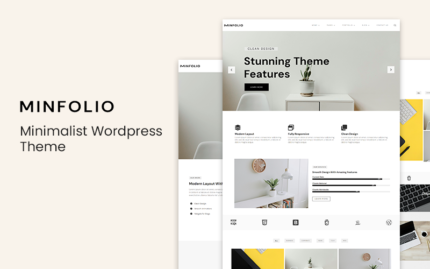 Minfolio - Minimalist Wordpress Teması