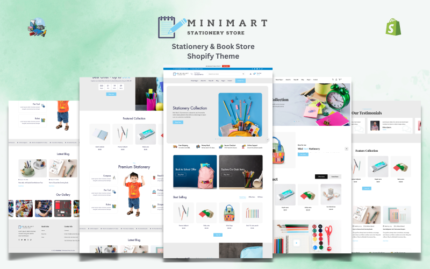 Mini Mart - Kırtasiye ve Kitap Mağazası Shopify Teması