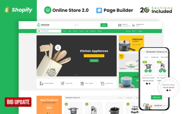 Mission Kitchen Store Shopify Teması- OS 2.0