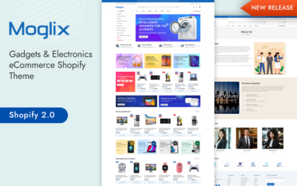 Moglix - Cihazlar ve Elektronik e-Ticaret Shopify 2.0 Teması