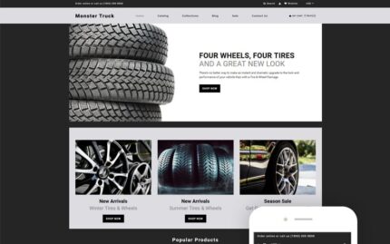 Monster Truck - Auto Parts Clean Shopify Teması