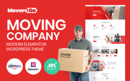 MoversGo - Moving Company Modern WordPress Elementor Teması