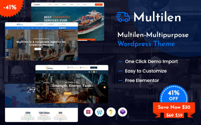 Multilen - Kurumsal Kurumsal ve Çok Amaçlı WordPress Teması