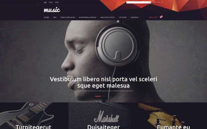 Müzik Mağazası PrestaShop Teması