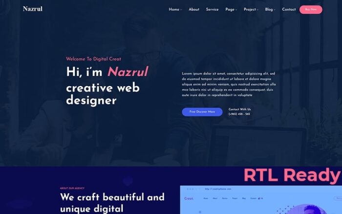 Nazrul - Kişisel Duyarlı WordPress Teması