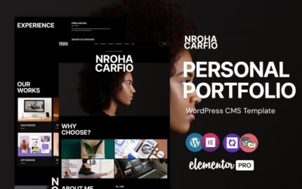 Nroha - kişisel portföy WordPress Elementor Teması