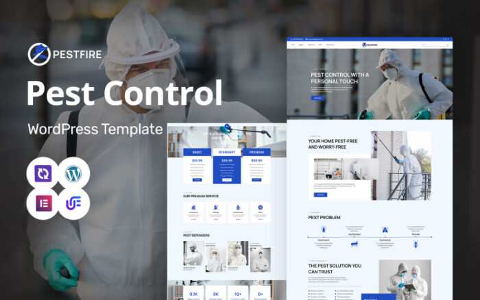 Pestfire - Profesyonel Haşere Kontrolü, Termit Temizleme ve Ev Koruma WordPress Elementor Teması