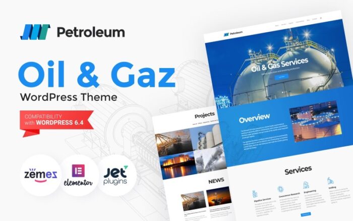 Petrol - Duyarlı Petrol ve Gaz Şirketi WordPress Teması