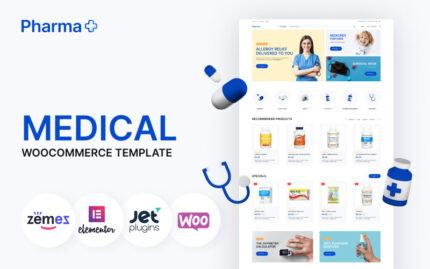 Pharma+ - Medikal, İlaç Mağazası WooCommerce Teması