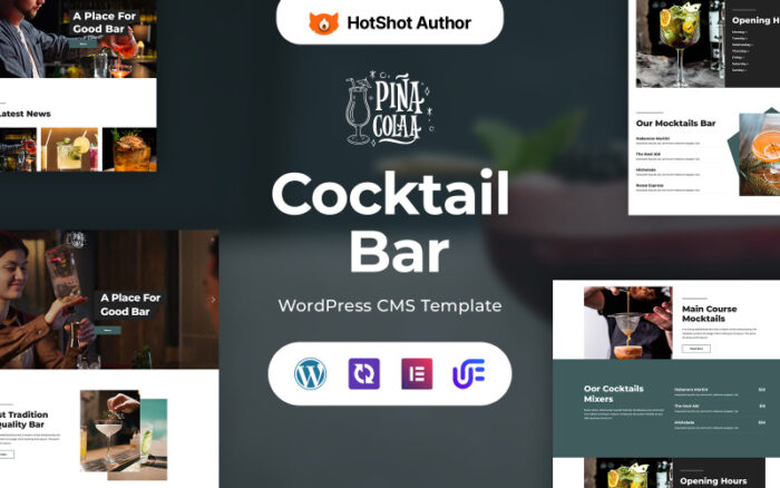 Pina Colaa - Kokteyl Barı WordPress Elementor teması