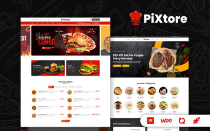 PiXtore - Pizza ve Restoran WooCommerce Teması