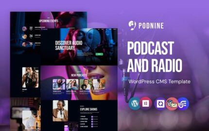 Podnine - Podcast ve Radyo WordPress Elementor Teması