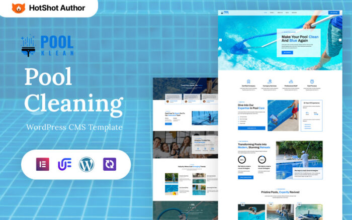 Pool Klean - Havuz Temizleme ve Havuz Onarımı WordPress Elementor Teması