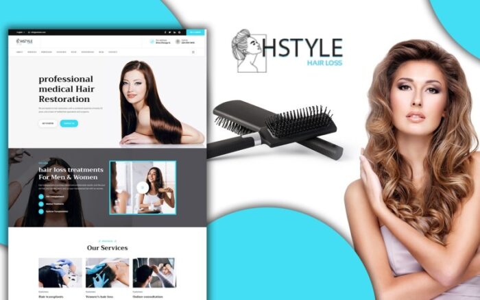 Powar-Hstyle Güzellik Salonu Açılış Sayfası WordPress Teması