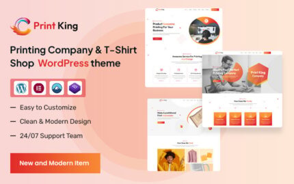 PrintKing – Matbaa Şirketi ve Tişört, Matbaa WordPress teması