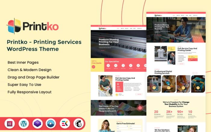 Printko - Baskı Hizmetleri WordPress Teması