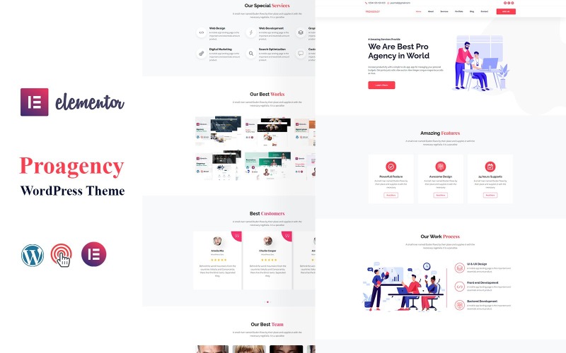 Proagency Yaratıcı Ajans BT Elementor WordPress Teması