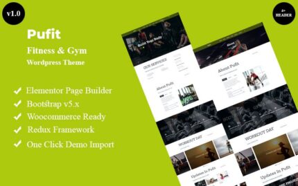 Pufit - Fitness ve Spor Salonu Wordpress Teması