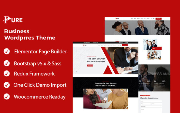 Pure - İş Wordpress Teması