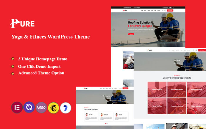 Pure - Roofing Company Wordpress Teması