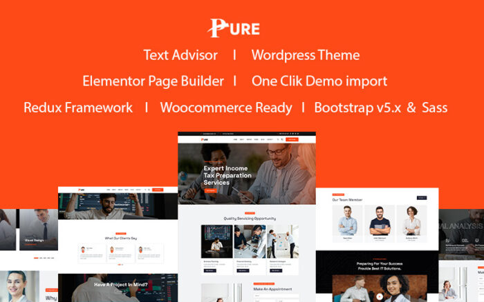 Pure - Vergi Danışmanı Wordpress Teması