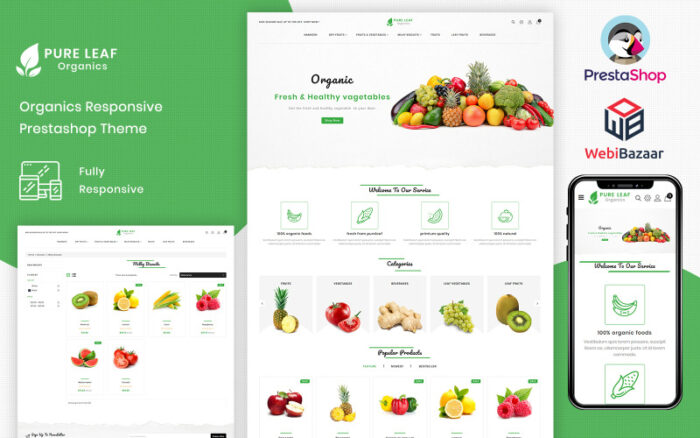 PureLeaf - Organik PrestaShop Teması