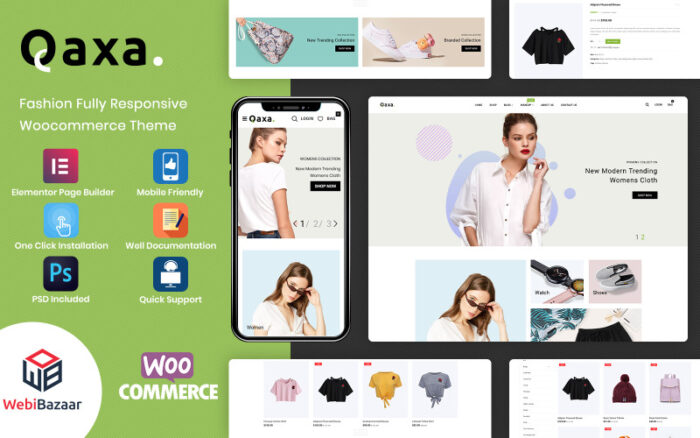 Qaxa - Duyarlı Moda Mağazası WooCommerce Teması